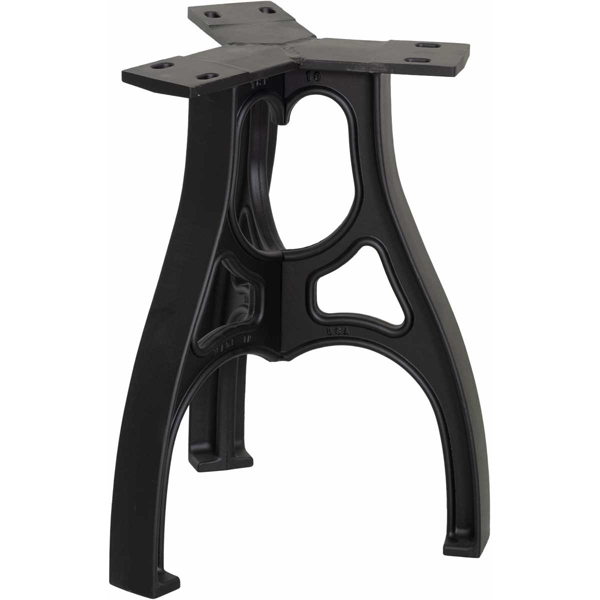 18" Cast Aluminum Three Leg Pedestal Coffee Table Base