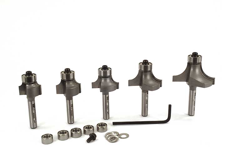 Whiteside 502 Router Bit Set Roundover and Beading Set 1/4" Shank