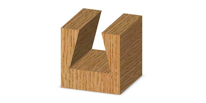 Dovetail Bit 1/4SH 17/32LD 1/2DOC 2OAL 2FL