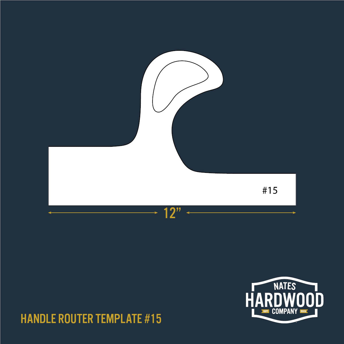 Template For Racetrack Handle Shape Router Handle Router Template #15 – Nates Hardwood Company