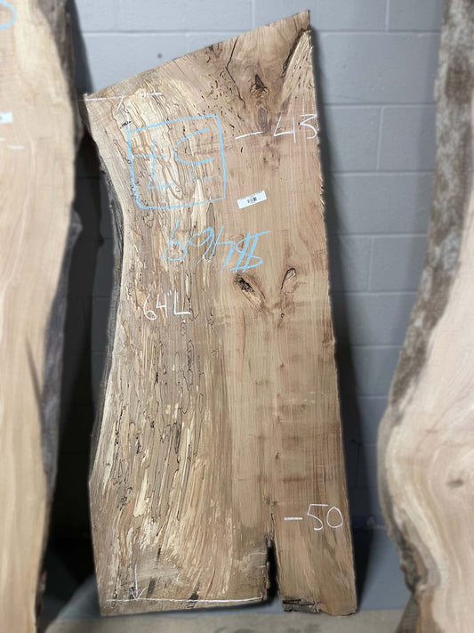 Curly Maple Live Edge Slab 10/4 #0034A ✔️