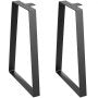 16” Coffee Table Legs - 1 Pair, Metal Trapezoid Shape